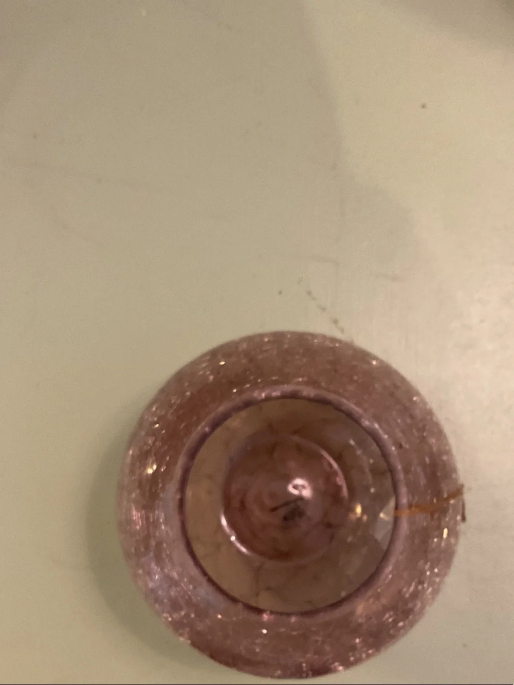 Pink Glitter Glass Decorative Bowl - Unbranded